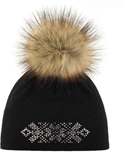 Eisbär Damen Freja Lux Crystal Laufbekleidung Mütze Schwarz -