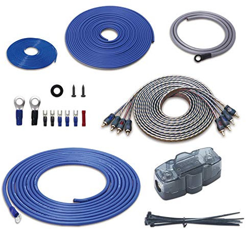 RECOIL RCK44 True 4 Gauge Complete 4-Channel CCA Amplifier Wiring Kits with OFC RCA Cable