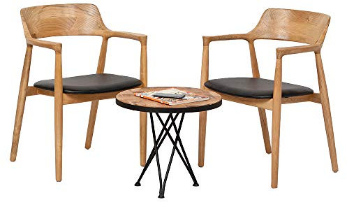 LEBENSwohnART 2tlg. Set Teak Armlehnstuhl Kennedy Natural Armlehner Esszimmerstuhl Stuhl