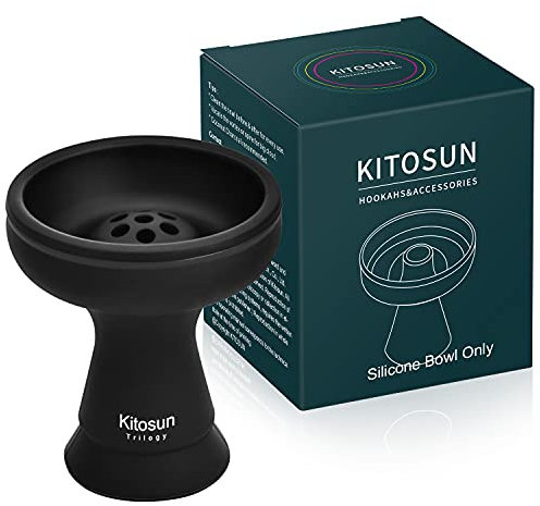 Cuenco de narguile de silicona kitosun cuenco de shisha resistente fácil de limpiar (3.5'' de alto)