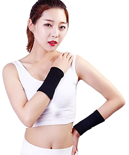 YUPPIE TONE Cashmere Wrist Warmer Unisex Winter Wrist Sleeve Support Arm protector Invisible Cuffs, Black, 16cm
