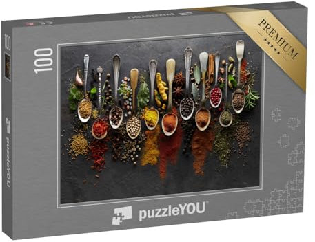puzzleYOU: Puzzle 100 Teile „Kräuter und Gewürze“ – aus der Puzzle-Kollektion Küche, Gewürze, Essen und Trinken