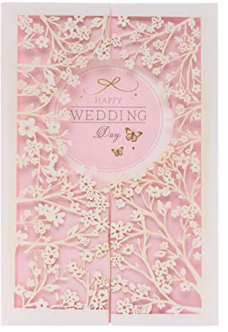 UK Greetings Hochzeitskarte für Ihn/Sie/Freund – ausgeschnittenes Blumendesign