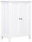 kleankin Armario de Baño con 2 Puertas y 2 Estantes Ajustables Interiores Mueble Auxiliar de Almacenaje para Salón Cocina Antivuelco 60x30x80 cm Blanco