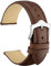 WOCCI 20mm Vintage Leder Uhrenarmband mit Konische Schnalle, Ersatz Armbanduhr (Dunkelbraun)