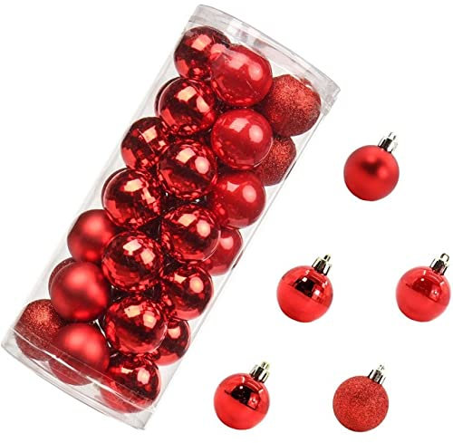 Dekorationen Weihnachtskugel Rot Gold Silber Rosa Blau Hängende Home Party Decor 35PC Weihnachtskugeln Ornament Weihnachtsbaumkugel-Rot,Ukraine