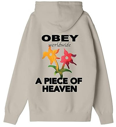 Obey A Piece of Heaven Hoodie, Silver Grey, XL