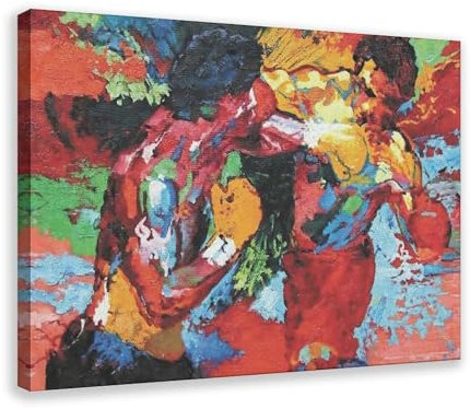 OWNPET Rocky Vs Apollo Creed Kunst-Leinwand-Poster, Wandkunst, Dekordruck, Bild, Gemälde für Wohnzimmer, Schlafzimmer, Dekoration, Rahmen-Stil, 30 x 45 cm