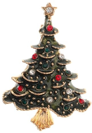 ABOOFAN Weihnachtsstifte Vintage Weihnachtsbaum- Weihnachtsbrosche Diamant-Weihnachtsbaum- Weihnachtsschmuck Geschenk Weihnachtsnadeln Weihnachtsbaum- Kleidung Europäisch Und