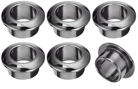 sourcing map 6Pcs Cable Hole Cover, 12/32 inch(18mm) ABS Office Desk Cable Wire Cord Grommet Cable Cord Organizer for Office Desktop Wire, Black