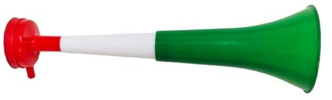 Vuvuzela Trompeten, zwei Körper, Zubehör für Fußball und Sportfeiern, lauter Lufthorn für Animation, ideal für den Transport (1 Produkt, Italien)