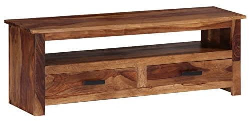 BaraSh TV-Schrank 118x30x40 cm Massivholz Palisander Lowboard für Fernseher Unterschrank, Fernsehschrank, TV Tisch, Fernsehtisch