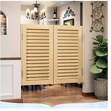 Denim-Tür, Halbhüfttür, Massivholz-Schwingtür für den Innenbereich, Schwingtüren, Café-Türen, Café-Türen, vorgefertigte Saloon-Schwingtür mit Lamellen, automatisch schließend, für Bar- und Küchentrepp