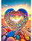 Diamond Painting Set für Erwachsene-Kristall Herz Diamond Painting Kits,Liebe Stein 5D Diamant Malerei Set,Landschaft DIY Diamantmalerei Basteln Bilder Arts als Geschenk für Home Wand Décor 30x40cm