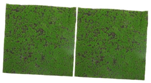 BESPORTBLE 2stücke Künstliche Rasenmatte Realistischer Kunstgras Teppich Für Miniaturgärten Und Dekoration Für Innen Und Außenbereiche Sicher Und Vielseitig Einsetzbar