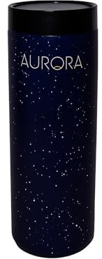 Aurora Thermobecher 500ml - Doppelwandiger Kaffeebecher To Go aus Edelstahl - Hält 6h Heiß/12h Kalt, 100% Auslaufsicher - BPA-Freier, Lebensmittelechter Trinkbecher (Blau)