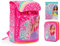 Erweiterbarer Rucksack kompatibel mit Barbie – gepolsterte Rückenlehne und Schultergurte, Maße: 29 x 40 x 13 (+9) cm + Federmäppchen mit 3 Etagen + Standard-Tagebuch 2024/2025 + Meerjungfrau Stift und