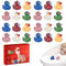 Enten Adventskalender 2024, 24 Tage Weihnachts Countdown mit 24 Kleine Ente Spielzeug, Kinder Ente Badespielzeug Set, Adventskalender Kinder Quitsche Enten Für Kinder Und Erwachsene