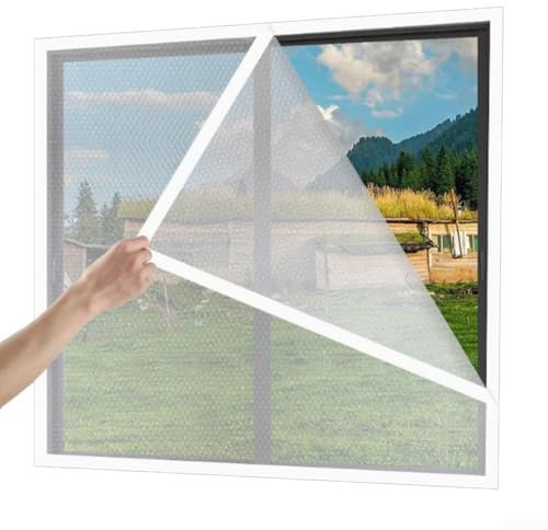 Zilimontt Fenster-Isolierfolie, doppelt verdickte PVC-Luftpolsterfolie, Hitzeschutz, halbtransparente Isolierfolie für Wärmedämmung von Fenstern (120 x 120 cm)