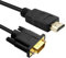 THKO 1.8M VGA to HDMI Cable, 1080P Nylon Plait VGA to Displayport Cable Gold Plated VGA to HDMI Adapter Black VGA to HDMI Converter for Desktop, Monitor, Projector, Laptop