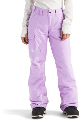 The North Face Women's Freedom Insulated Pant (Standard & Plus Size) - Waterproof Snow Pants, Ski & Snowboard, Ankle Gaiters, Lite Lilac, Large Regular