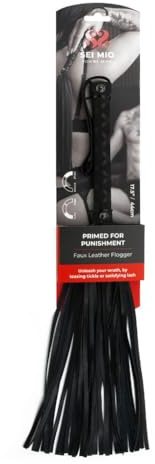 Sei Mio Faux Leather Flogger - BDSM Paddle for Bondage Sets, Spanking, BDSM Kits, and Bondage Sex Toys