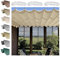 Rétractable Vague Voile Ombrage,D'ombrage Bâche Ombrage Protection UV Solaire pour Jardins Balcons Terrasse Pergola Sable,95% UV,Imperméable (Beige,1.2x4M (WxL))