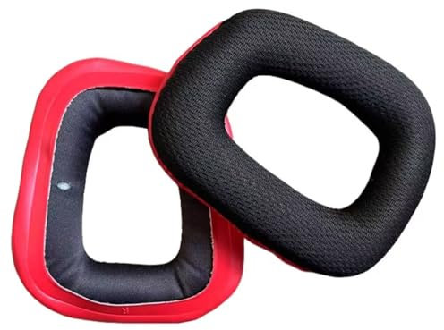 Ersatz Ohrpolster Kompatibel mit Logitech G930 G430 F450 G35 G231 kabelloses Gaming-Headset Ohrenschützer Atmungsaktives Mesh+Memory Schwamm Proteinhaut Abdeckung (Nerz RT,1:1)