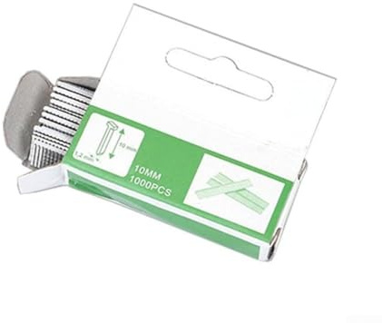 Juego de 1000 grapas y clavos de acero en forma de U, en forma de puerta y en forma de T, para grapas y pistolas de clavos, muebles de madera, tapicería, bricolaje, hogar, jardinería y taller, tamaños