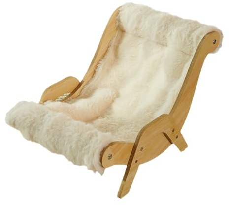 Plush Pet Cat Couch – Furry Sofa Bed with Calming Design, Comfortable Sleeping Couch for Cats and Puppies | Soft Cushion Furniture for Home, Apartment, Bedroom, Living Room, Small Pets Relax