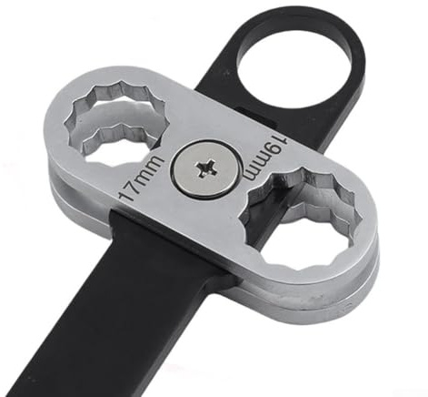 Yuanpgky 8-in-1 verstellbarer Schraubenschlüssel mit 360 Grad drehbarem Kopf, Karbonstahl-Konstruktion und ergonomischem Griff für Autoreparatur und mechanische Aufgaben (für Ringschlüssel)