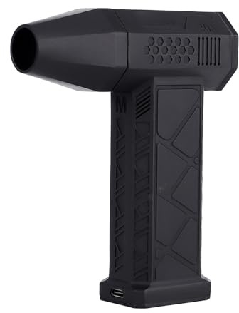 Aumotop Elektrischer Turbo-Jet-Ventilator, Leistungsstarkes Tragbares Staubgebläse für Computertastatur, Staubverbrennung Im Freien, Kabellose Absaugung, Innen- und Außenbereich, Schwarz, (3-stufige