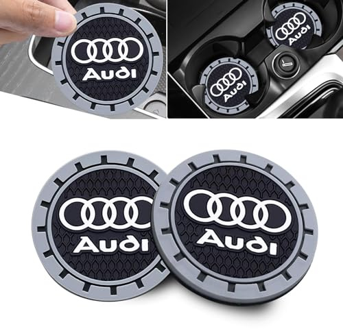 Car Cup Holder Coaster for Audi Recessed Silicone Cupholder Coaster Interior Accessories 2.75IN 2Pack
