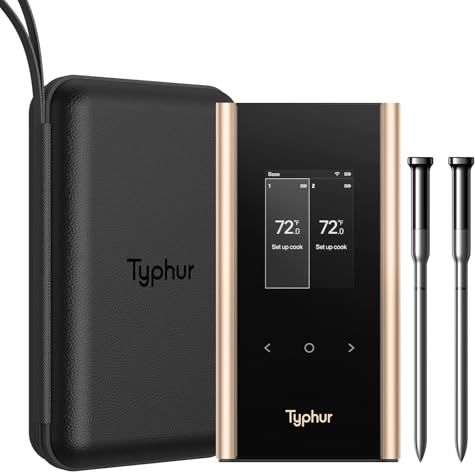 Typhur Sync Gold Dual Wireless WiFi Meat Thermometer with Carrying Case