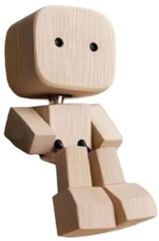 ZZHBOO Mini-Holzmarionette mit Wackelbein, Lustiges Auto-Accessoire und Entspannungs-Spielzeug für Schreibtisch und Armaturenbrett, 2.5cm