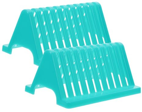 TOKIDNY 2pcs Plastic Glass Slide Holder with Sturdy Construction and Antislip Design, Vertical Structure Microscope Slide Drying Rack for Compact Laboratories and Laboratory Use