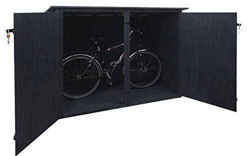 PROREGAL 1er-Fahrradgarage | HxBxT 152x184x98cm | Fahrradbox Geräteschuppen Gerätehaus | Anthrazit | FSC® abschließbar