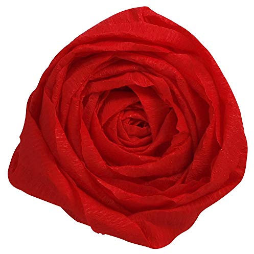 Clairefontaine 901006C Packung mit 10 Bögen Krepppapier, 2 x 0,5m, ideal für Schulaktivitäten, 1 Pack, rot
