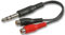 Aptii 6.35mm Stereo Jack Male to 2 RCA Phono cable lead 0.1m