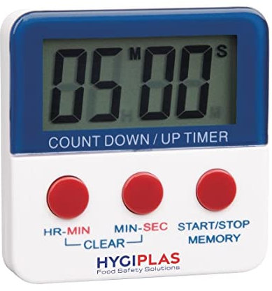 Hygiplas Countdown Timer with Magnetic Back and Large Digital Display