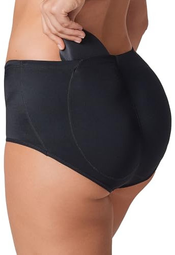 LEONISA Damen PANTY MIT PO-PUSH-UP, schwarz (black), Gr. Small
