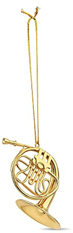 Broadway Gifts Französisches Horn, 4 goldfarben, Ornament