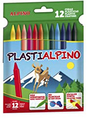 Lapices cera alpino plasti caja de 12 unidades colores surtidos