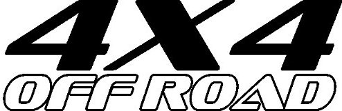 NetSpares Plott Aufkleber 4x4 Offroad Kursiv Blank Allrad Quattro Off Road Sticker