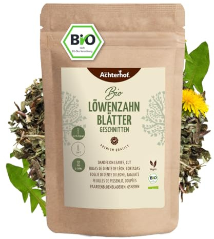 Löwenzahnblätter geschnitten Bio 250g | Löwenzahnblätter getrocknet aus kontrolliert biologischem Anbau | Löwenzahnblätter-Tee | herb-würziger Geschmack | vom Achterhof