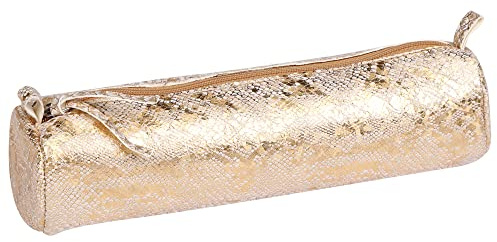 Clairefontaine 410026C Penale Celeste Ø5,5x22cm aus Leder Lazer Gold