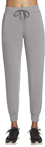 Skechers Womens Restful Jogger Pants, Heathered Grey, M EU