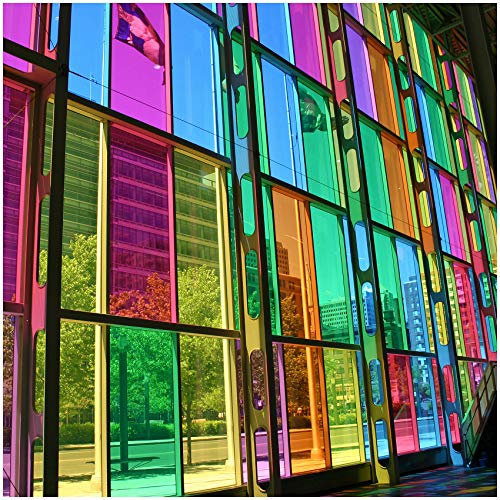 Din A4 Bogen Plotterfolie 8300 Fensterfolie Tönungsfolie Transparent Selbstklebend Aufkleber für Glas Fenster Glastüren Spiege (216 Verkehrsgelb, 1 Bogen)