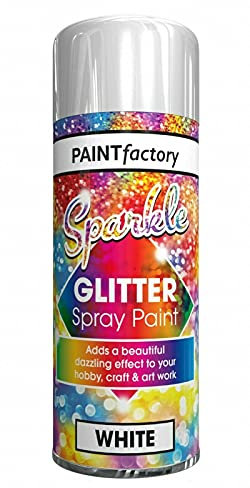 Spray Paint Aerosol Primer Matt Gloss Metallic Chalk Glitter Wood Metal Plastic (White)