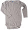 Cosilana, Baby Body Langarm, 70% Wolle, 30% Seide (Grau, 86-92)